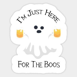 Boos Funny Halloween Beer Lover Sticker